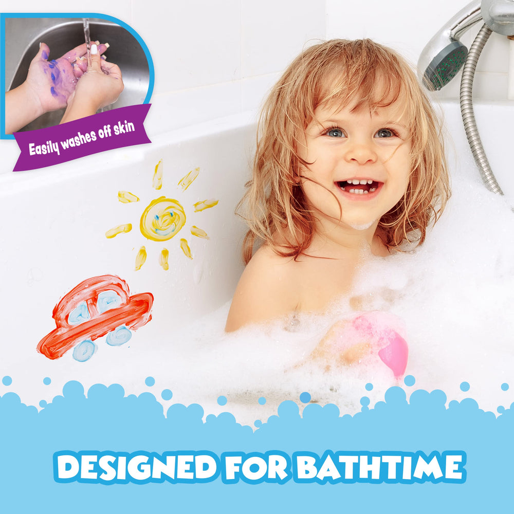 Tub Works Bath Paint Soap purple tube supports imaginative play and color mixing.