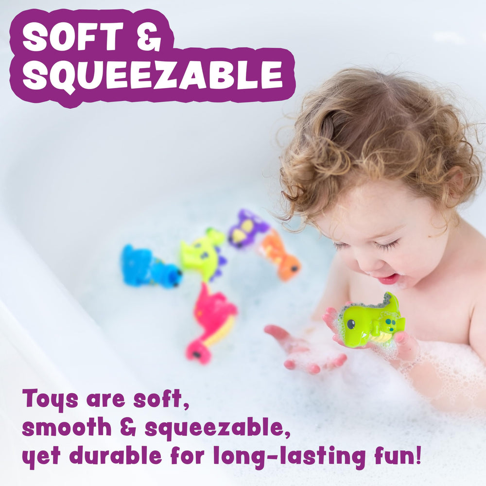 Tub Works Dinosaur mold-free bath toy Ankylosaurus resists moisture buildup