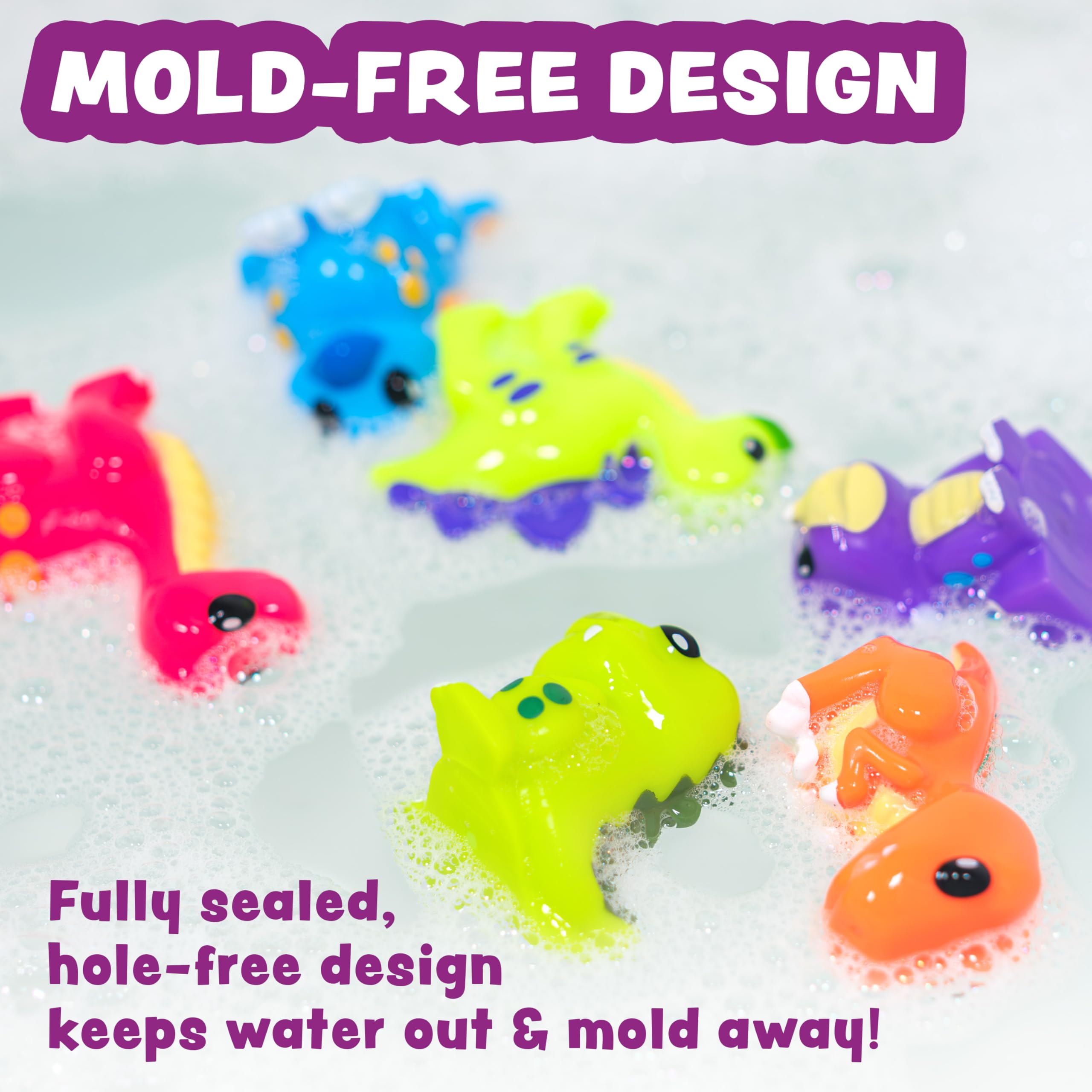 Tub Works Dinosaur mold-free bath toy Stegosaurus easy to grasp during bath time