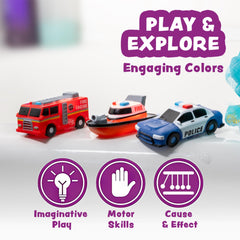 Tub Works Emergency rescue boat bath toy with water-activated lights.