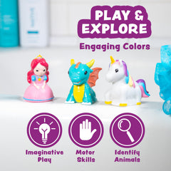 Tub Works Rainbow Unicorn set bath toy for bubble bath fun