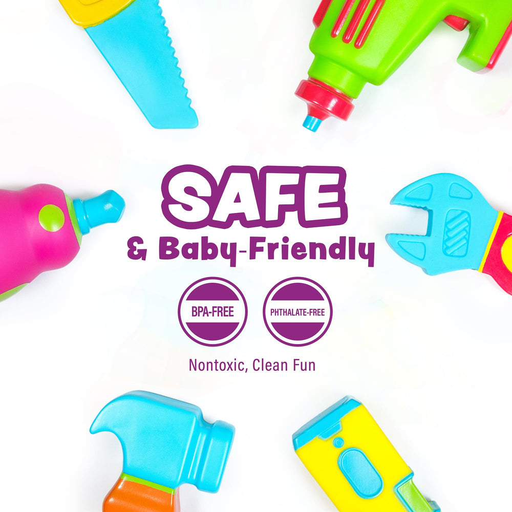 Tub Works Tools screwdriver bath toy supports fine motor exploration.