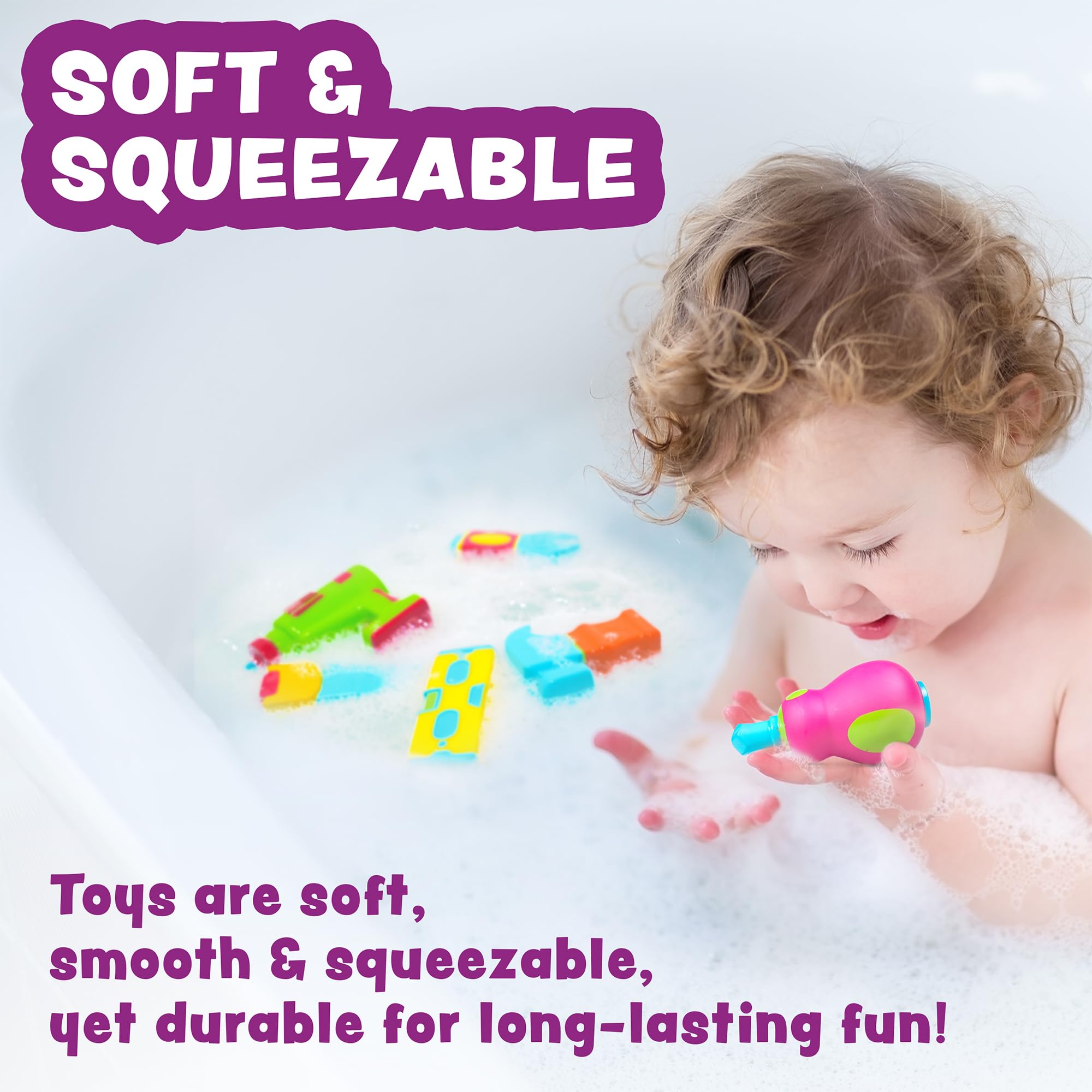 Tub Works Tools wrench bath toy is easy to grasp for tiny hands.