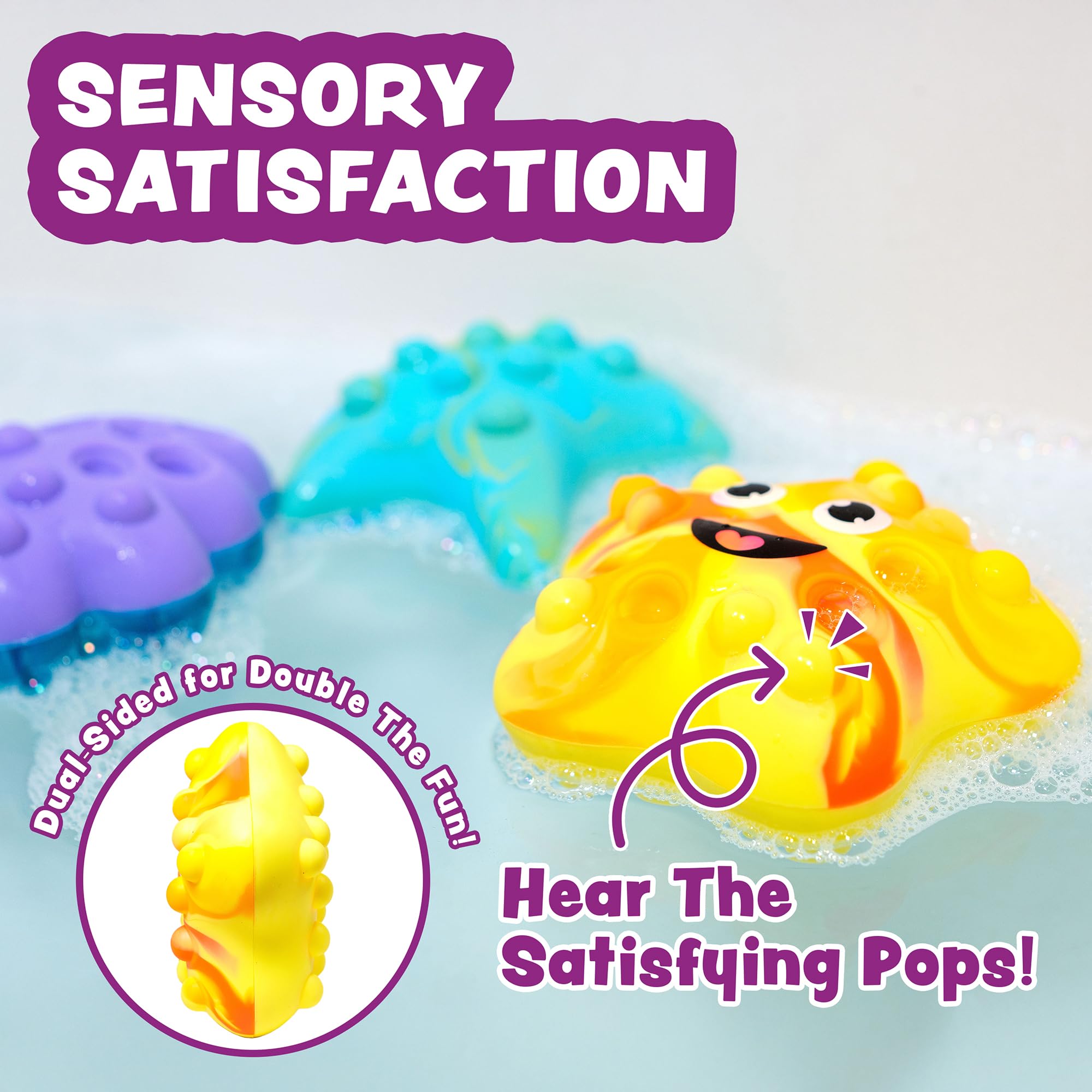 Tub Works Tub Poppers with no-hole design to resist mold