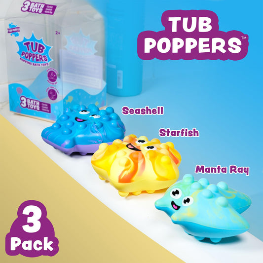 Tub Works Tub Poppers seashell design for splashy bath fun