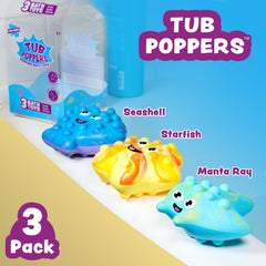 Tub Works Tub Poppers seashell design for splashy bath fun