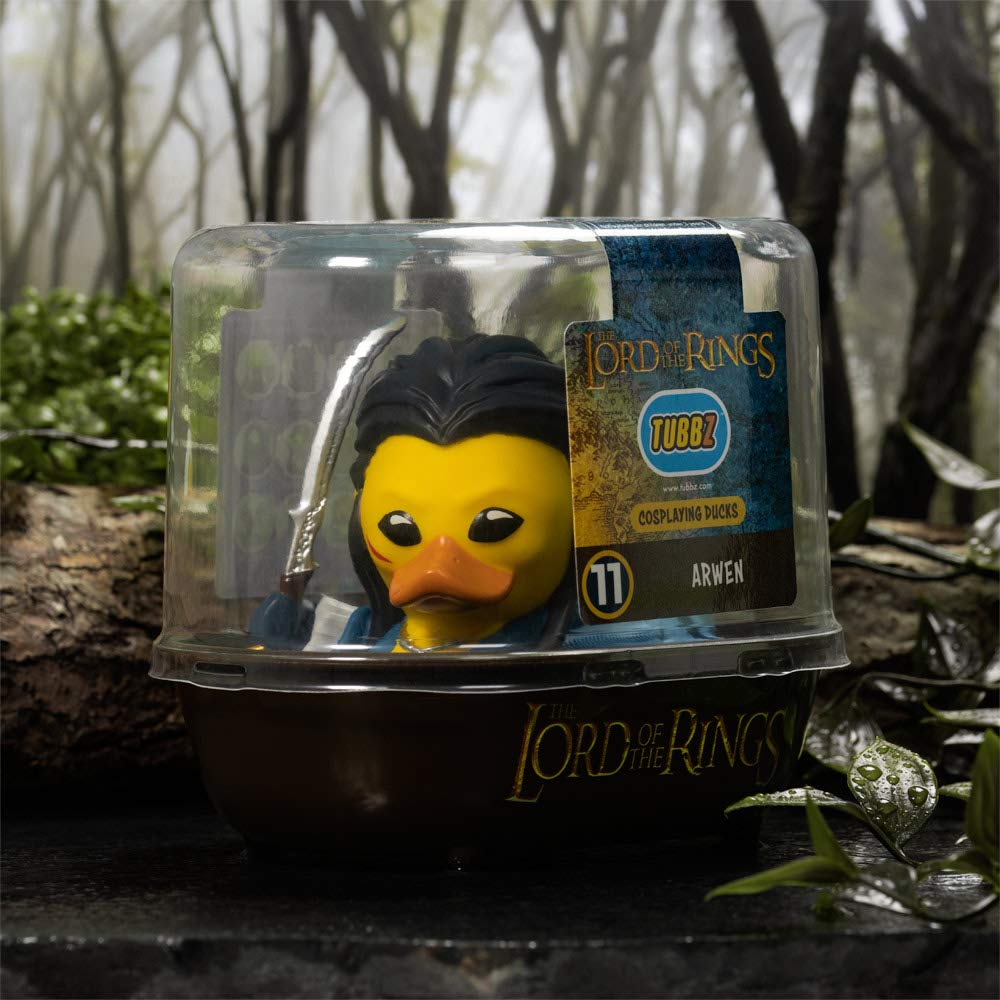 TUBBZ Arwen duck figure in iconic display case, perfect on a shelf