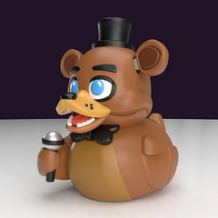 TUBBZ Freddy duck cosplay on desk, great desk decor and conversation starter.