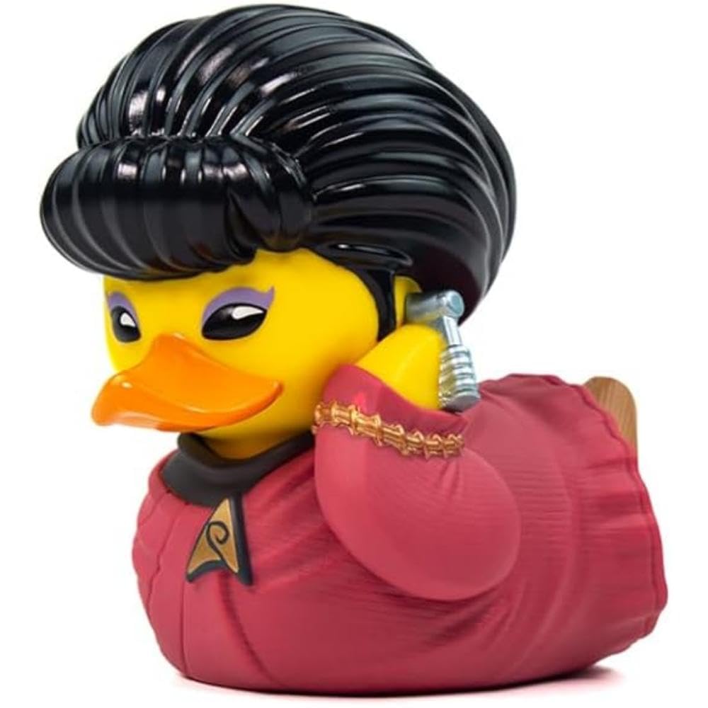 TUBBZ Nyota Uhura boxed duck on display, ideal for Star Trek fans
