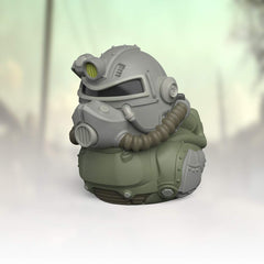 TUBBZ boxed edition T-51 figure posed on a desk for a collectible vignette.