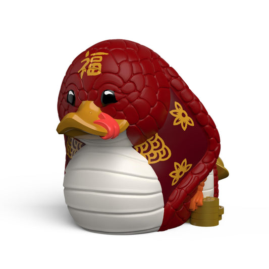 TUBBZ First Edition Snake Duck in display case boosts shelf appeal.