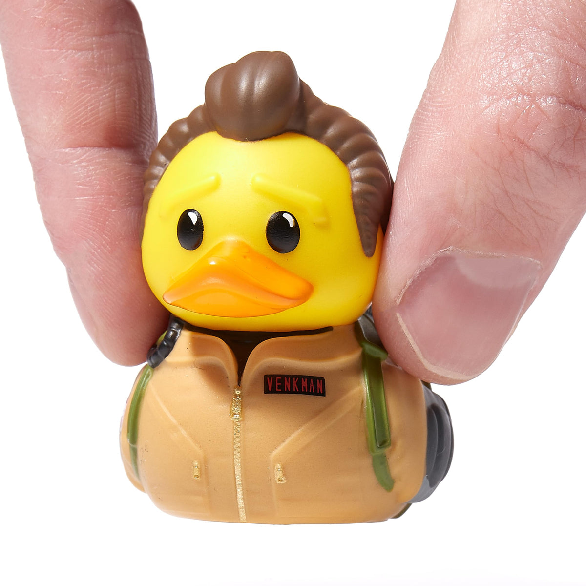 TUBBZ Ghostbusters Peter Venkman mini duck outside its tub, desk companion