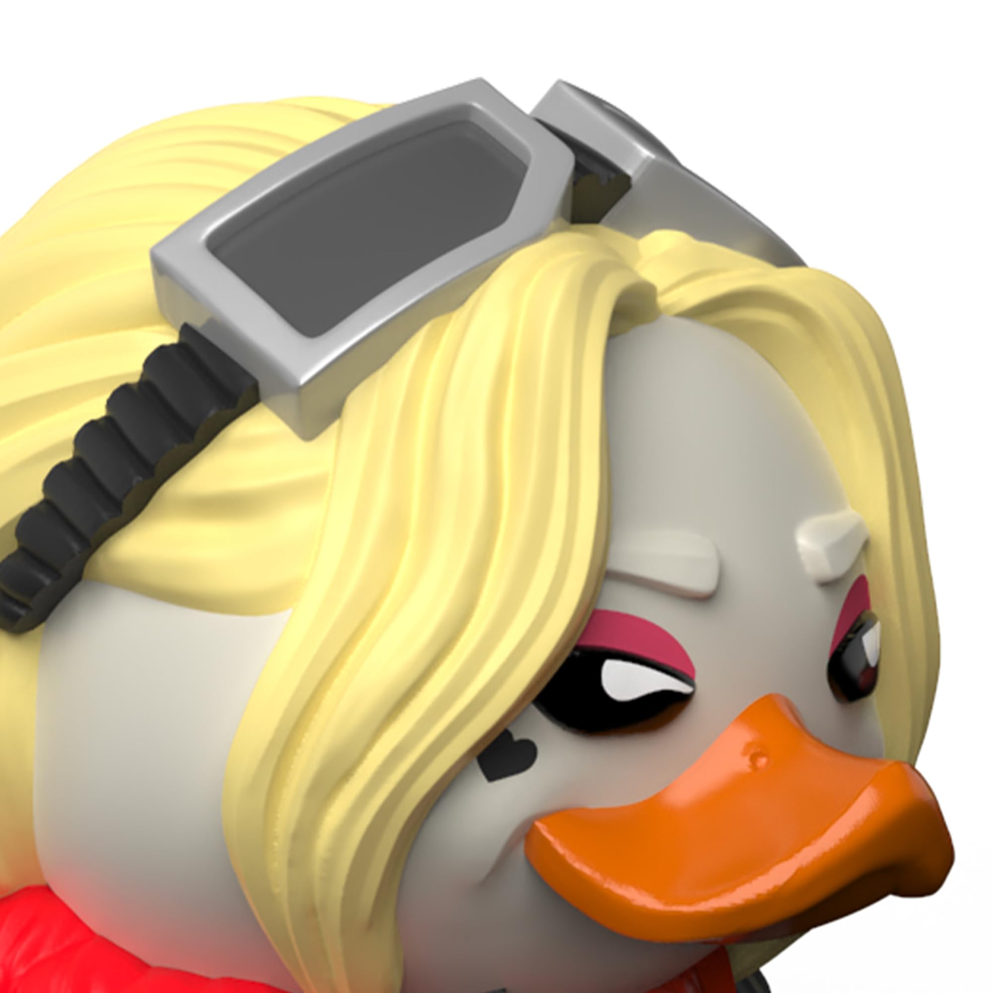 TUBBZ Harley Quinn duck stands about 9 cm tall for compact shelves.