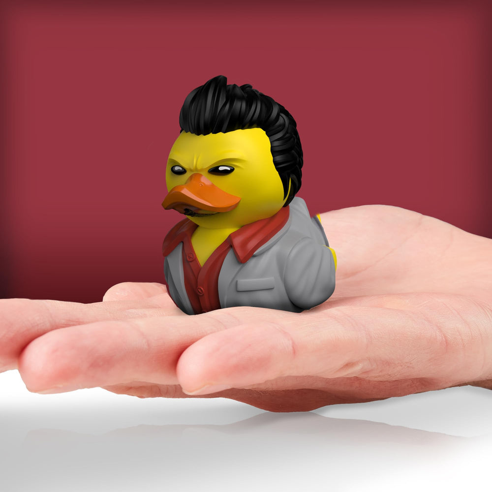 Close-up of TUBBZ Kazuma Kiryu mini cosplay detail.