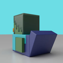 TUBBZ Minecraft Zombie mini duck figure detail showing cosplay design