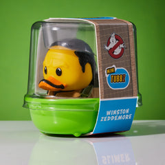 TUBBZ Winston Zeddemore duck packaging with Ghostbusters logo for shelf display