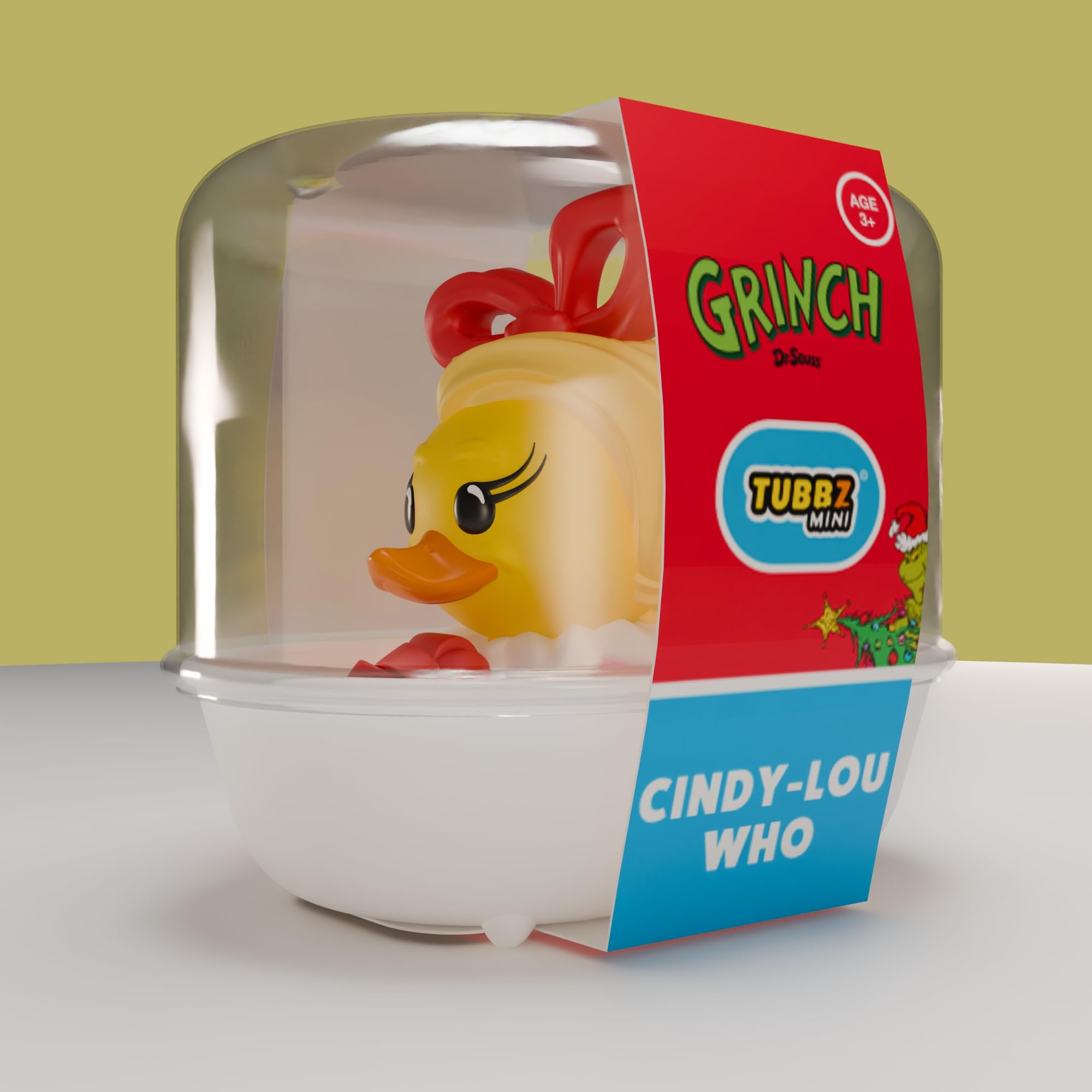 TUBBZ mini Grinch Cindy Lou cosplay duck; ideal desk companion