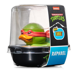 TUBBZ Mini Raphael close-up face highlighting authentic TMNT styling.