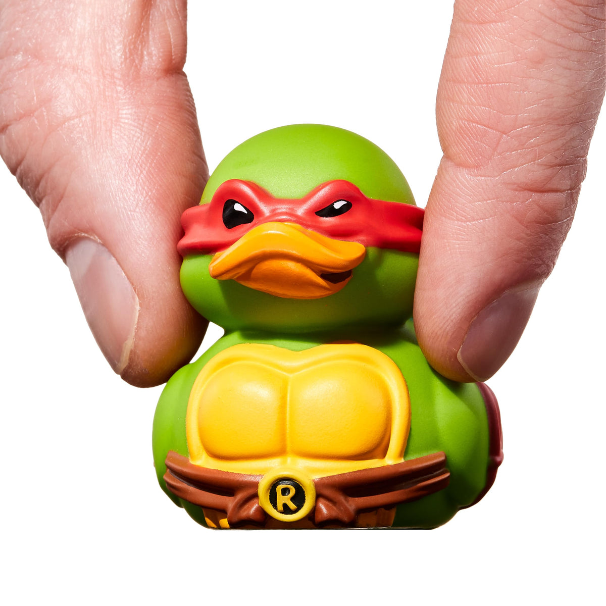 TUBBZ Mini Raphael with red bandana ready for compact shelf display.