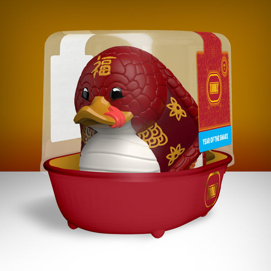 TUBBZ snake duck cosplaying figure close-up highlights vibrant pop culture design.
