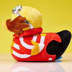 Machine washable material keeps the plush looking its best.