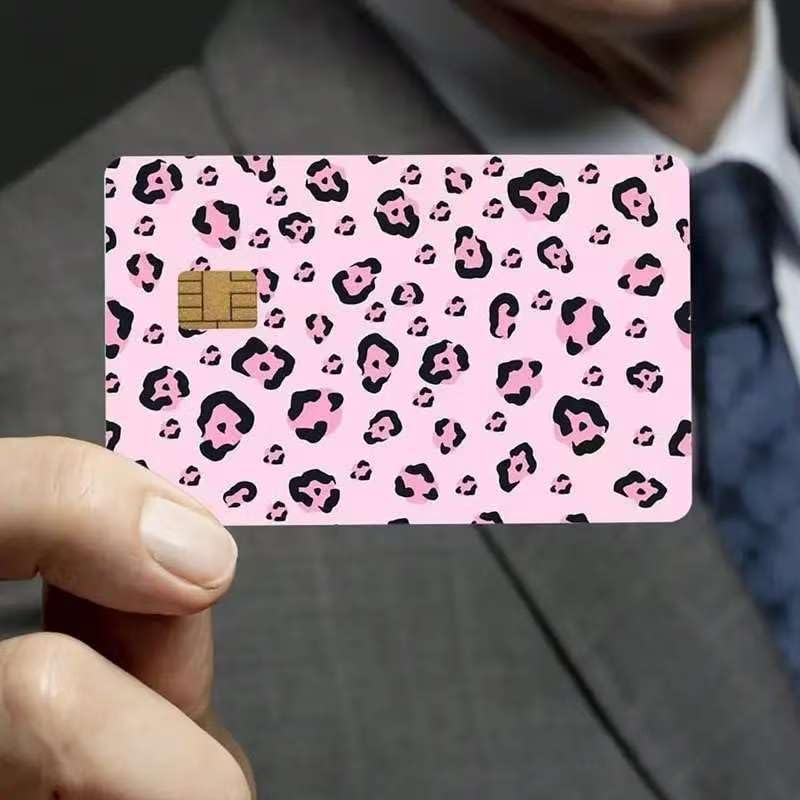 TUCEWP brown leopard print card skin full-cover supports everyday wear.