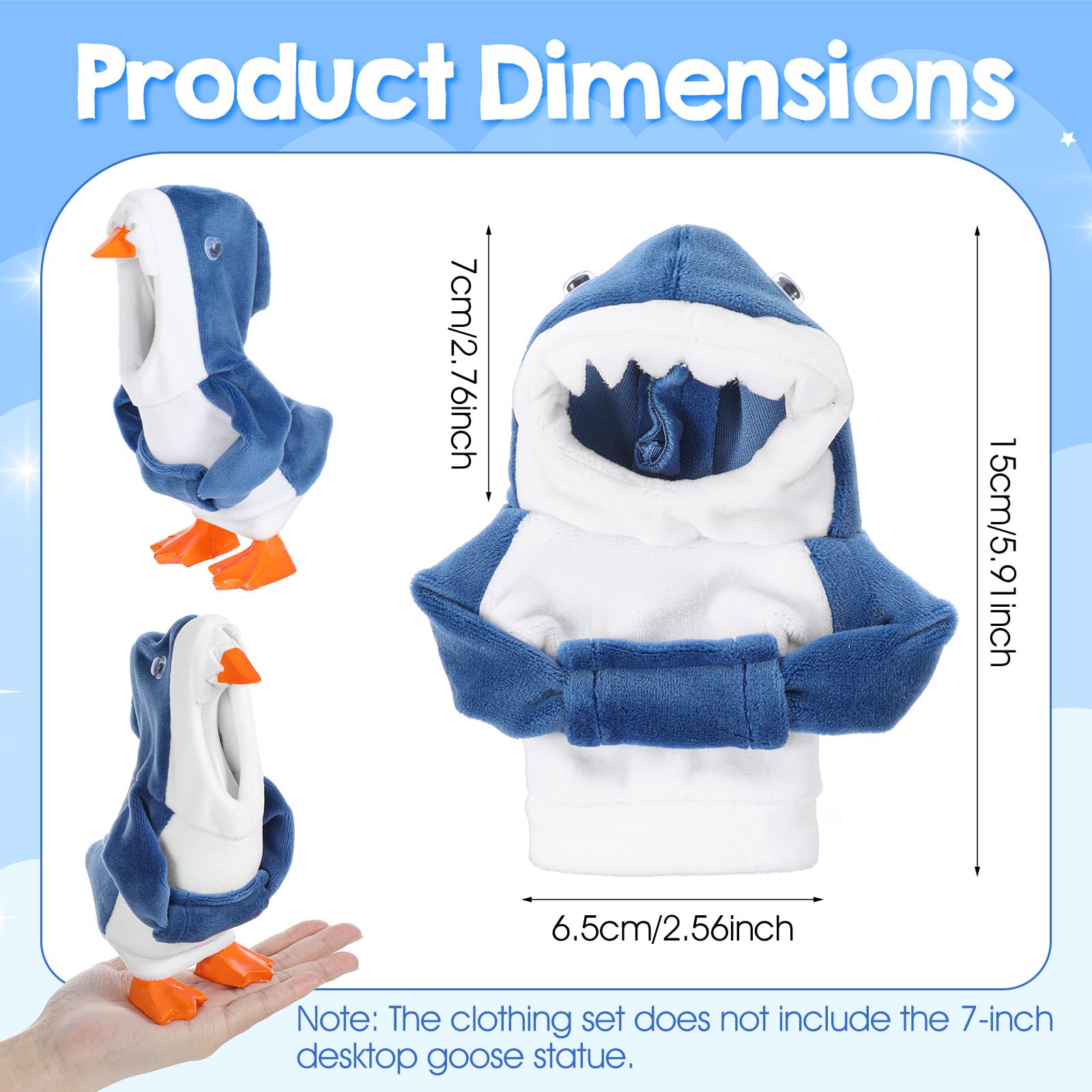 Tucnoeu Shark-Themed Hoodie enhances desk goose with lively, ocean-inspired style