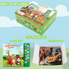 Tudoccy Safari Animals cheetah figure with vibrant colors for fast-paced pretend play.