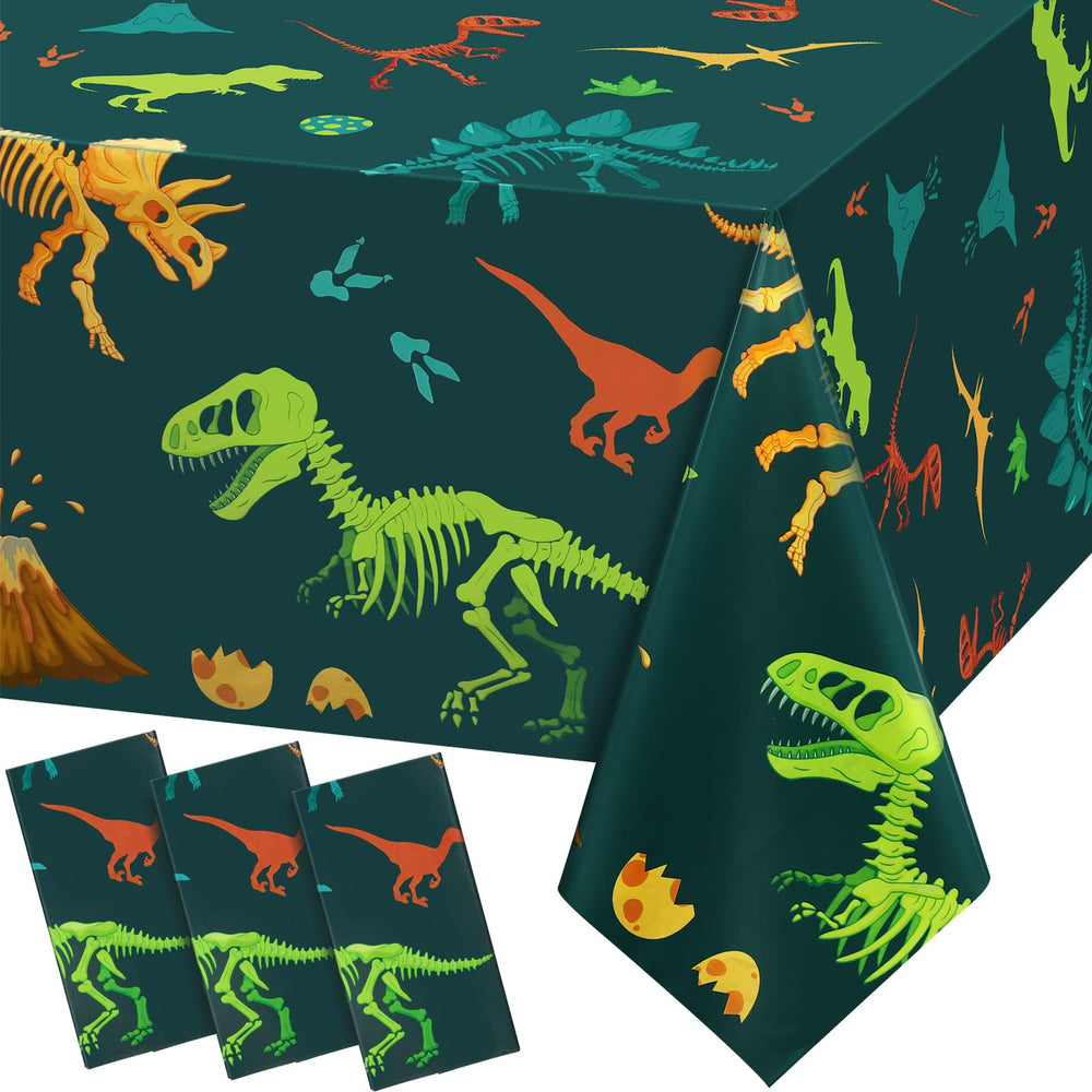 Tudomro dinosaur tablecloth with varied prints for kids' parties