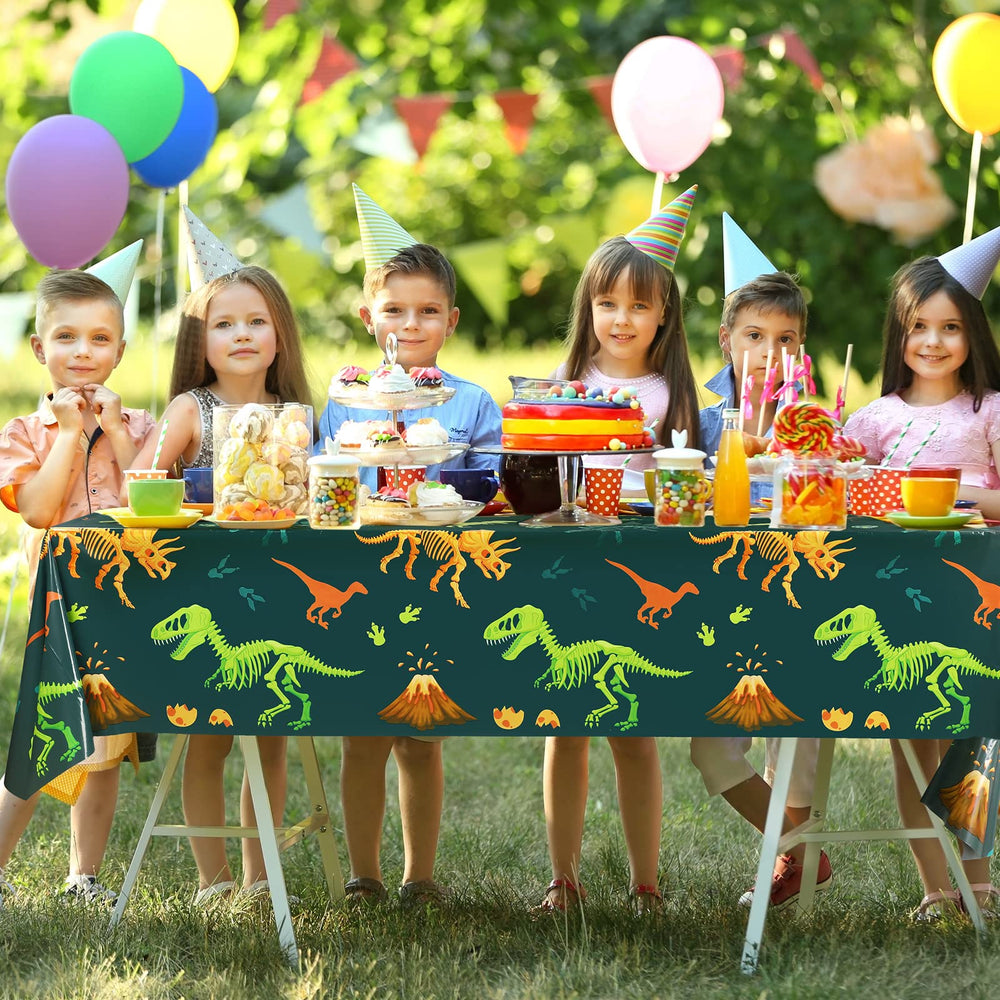 Tudomro dinosaur tablecloth easy to wipe clean and disposable after use