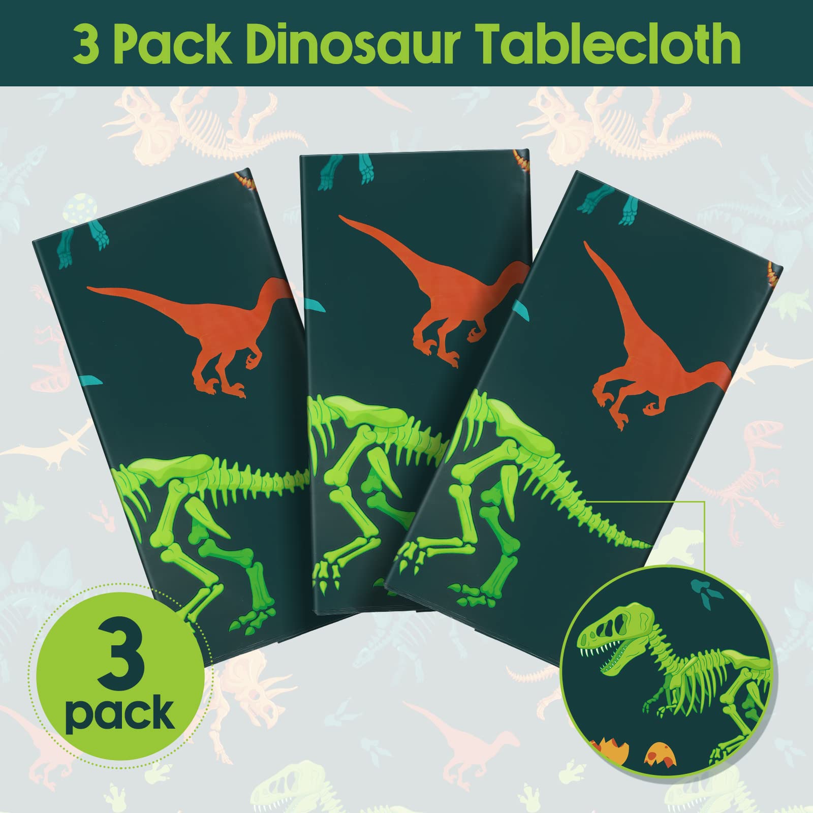 Tudomro dinosaur tablecloth protecting tables during meals and crafts