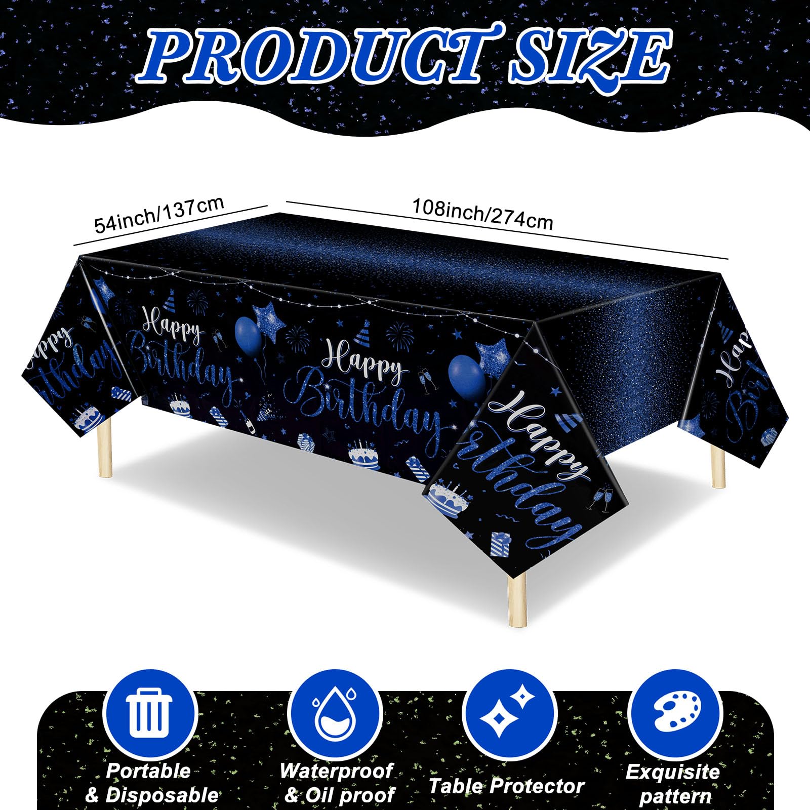 Tudomro tablecloth rolled out on a table shows wide coverage for gatherings.