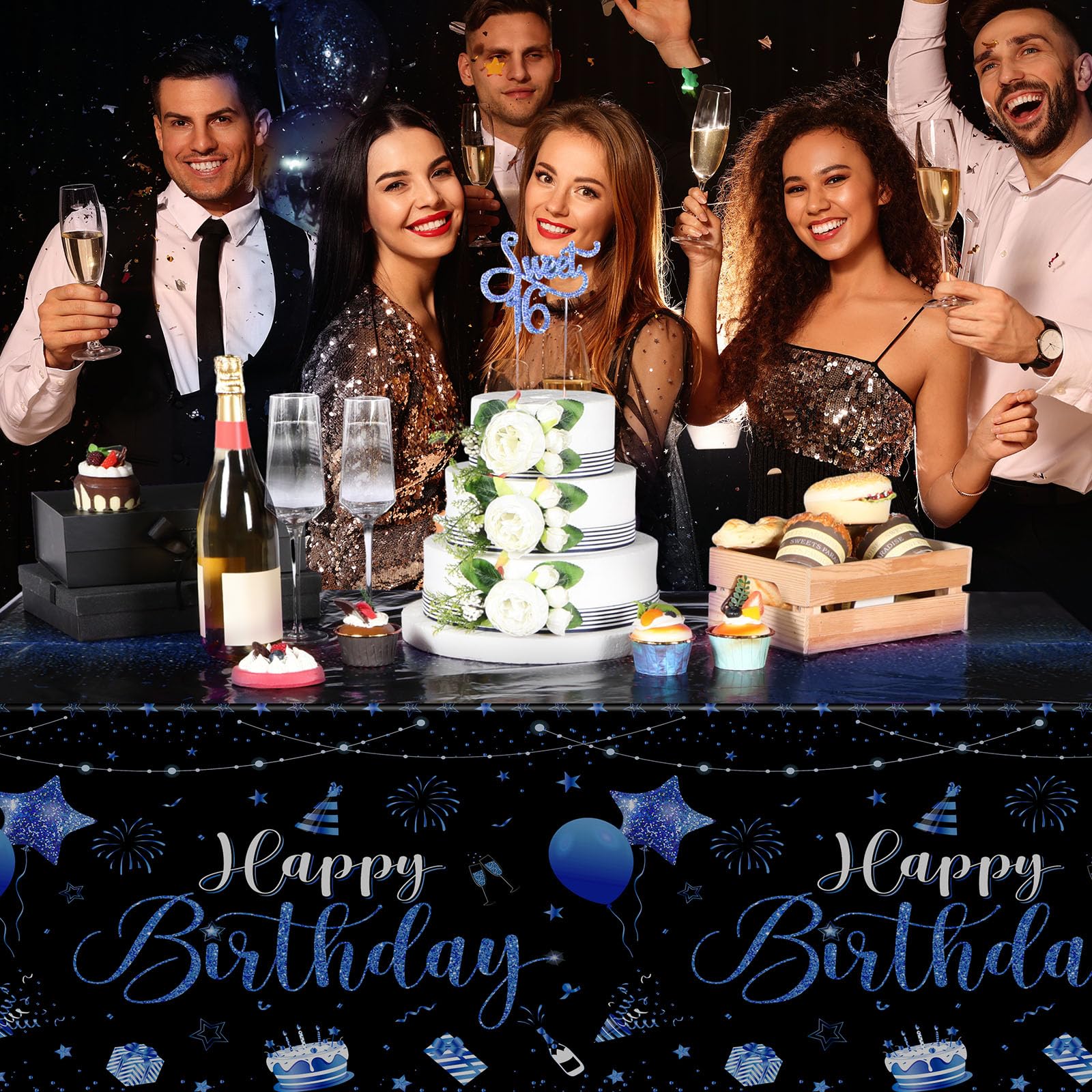 Tudomro waterproof plastic cover protects surfaces during busy birthday parties.