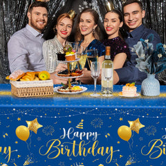 Tudomro birthday tablecloth can double as a bright backdrop for photos.