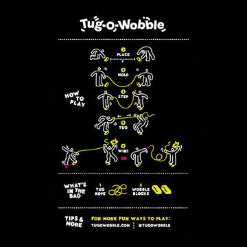 TUG O' WOBBLE carrying bag keeps gear portable and ready.