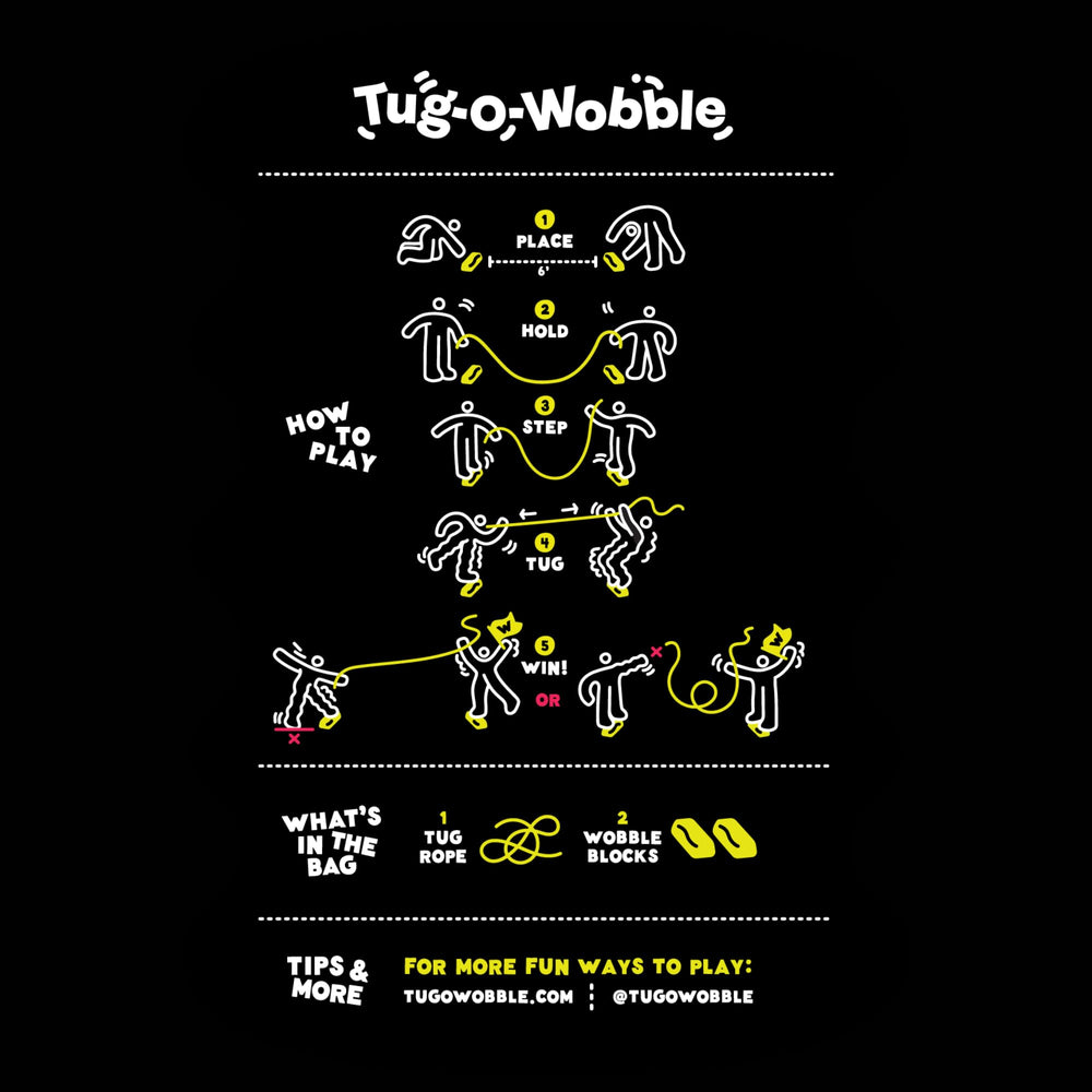 TUG O' WOBBLE carrying bag keeps gear portable and ready.