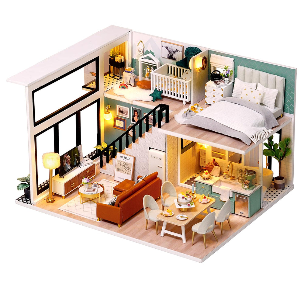 TuKIIE dollhouse living room furniture enhances realism for collectors and display.