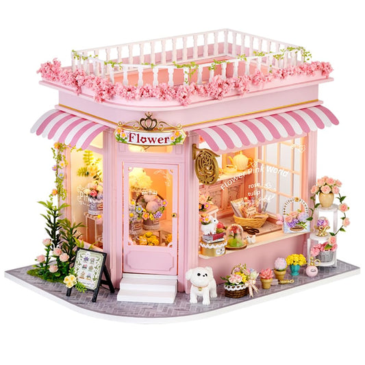 TuKIIE flower shop miniature front view for realistic display ideas