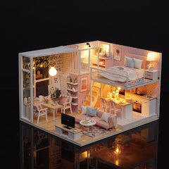TuKIIE dollhouse furniture living room set with realistic, finely cut pieces