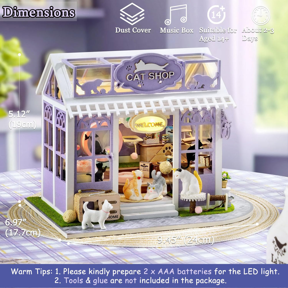 TuKIIE cat shop miniatures furniture set enhances realism and storytelling