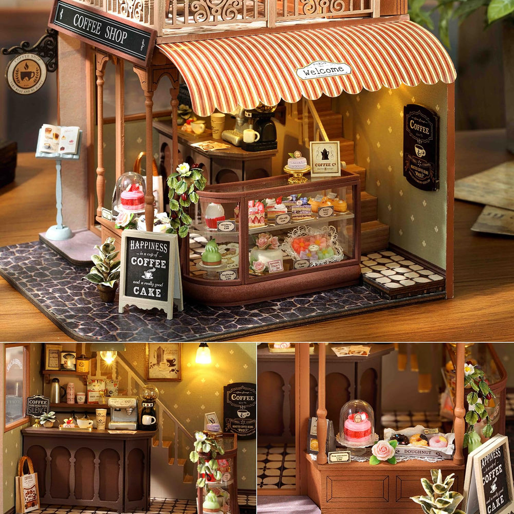 TuKIIE dessert display enhances the dollhouse dining area.