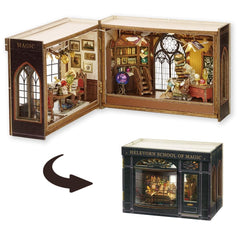 TuKIIE DIY miniature dollhouse kit open-assembly view for focused hobbyists and family bonding