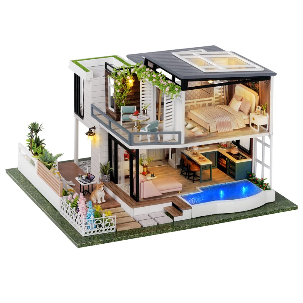TuKIIE West Creek House dollhouse kit shown for ongoing build and play