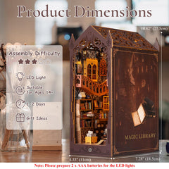 TuKIIE Wooden kit pieces connected to form a tiny, dust-proof library.
