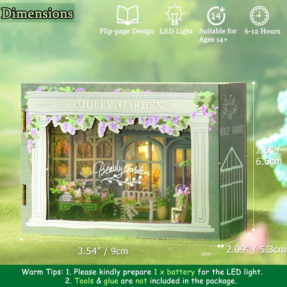 TuKIIE miniature dollhouse flower shop detail adds charming realism