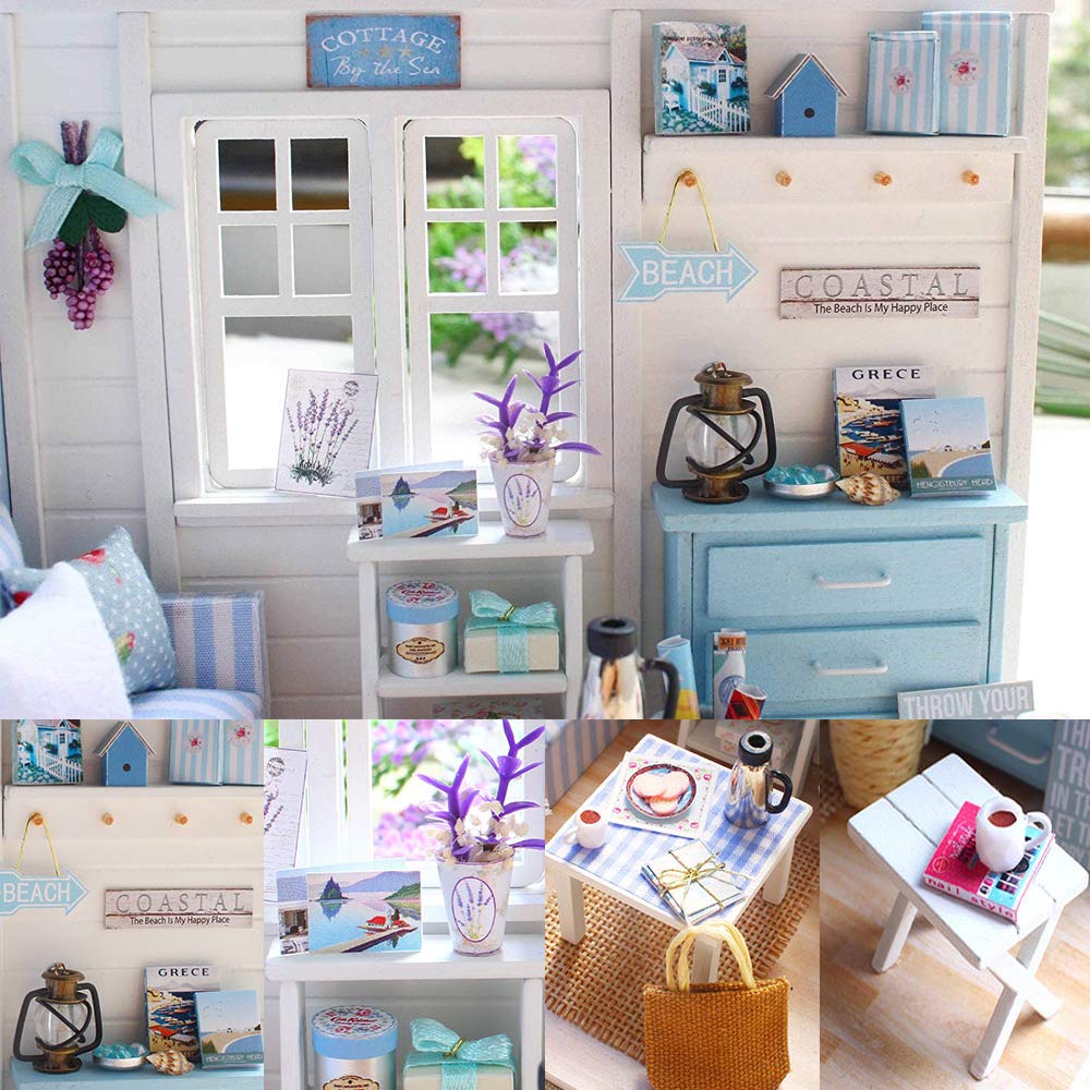 TuKIIE Beach Cottage kit's dust-proof design helps keep miniature furniture neat