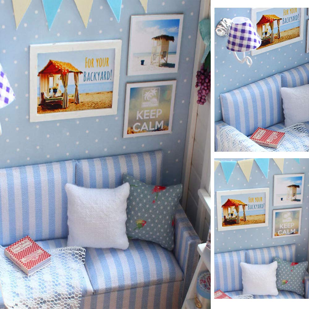 TuKIIE LED light feature lets the dollhouse glow softly for cozy storytelling