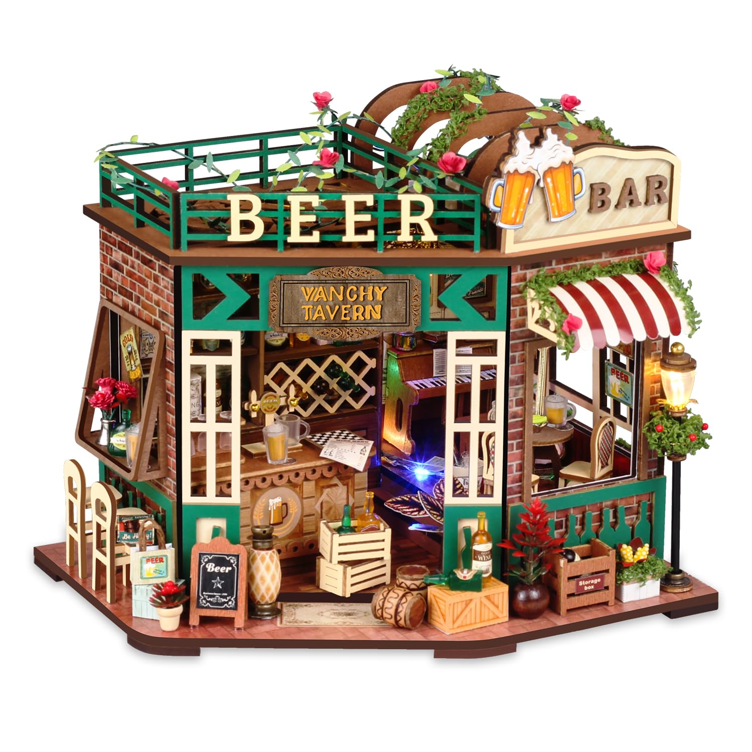 TuKIIE beer bar counter in the miniature kit for lifelike display