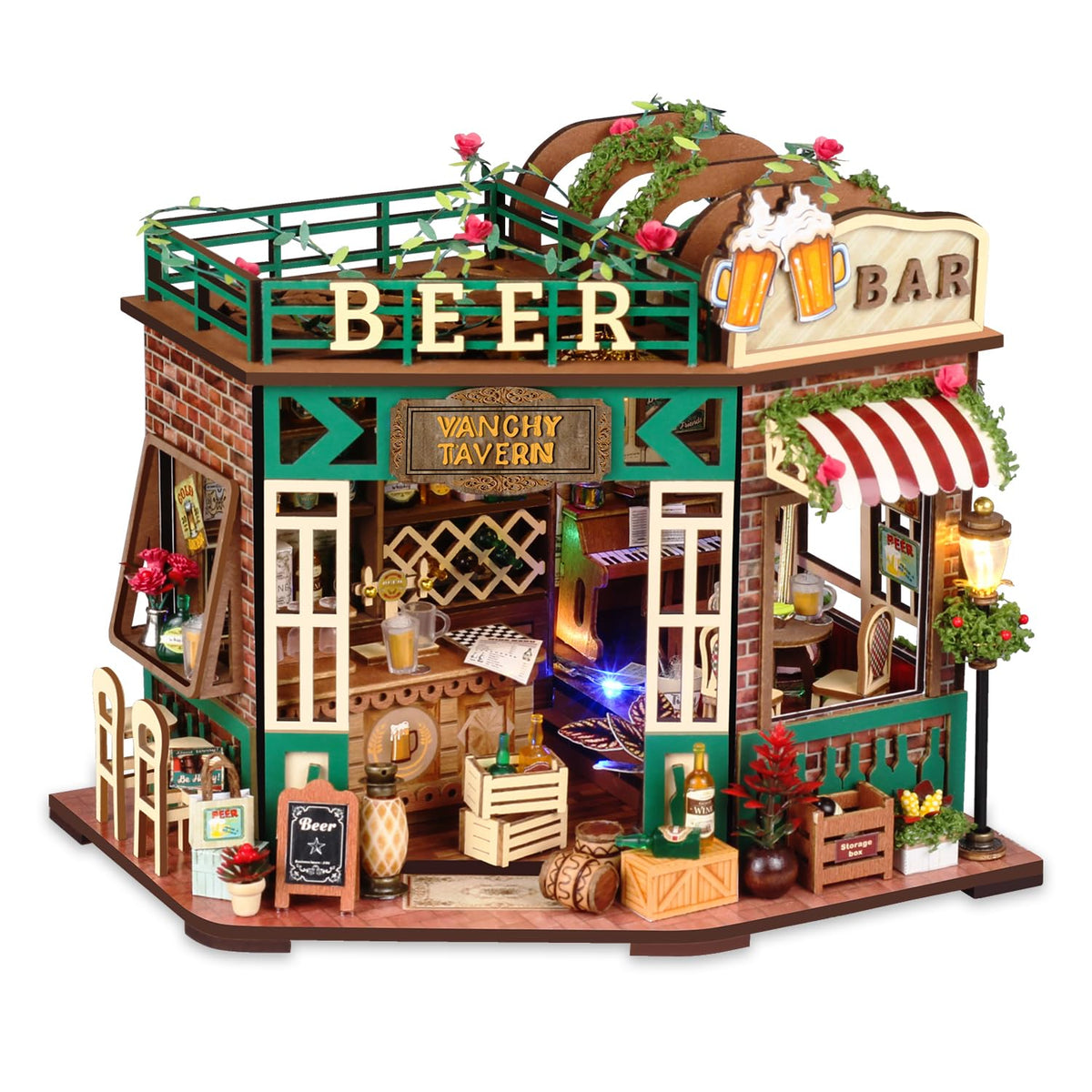 TuKIIE beer bar counter in the miniature kit for lifelike display