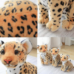 TUKVESZE brown cheetah plush on sofa adds cozy decorative charm